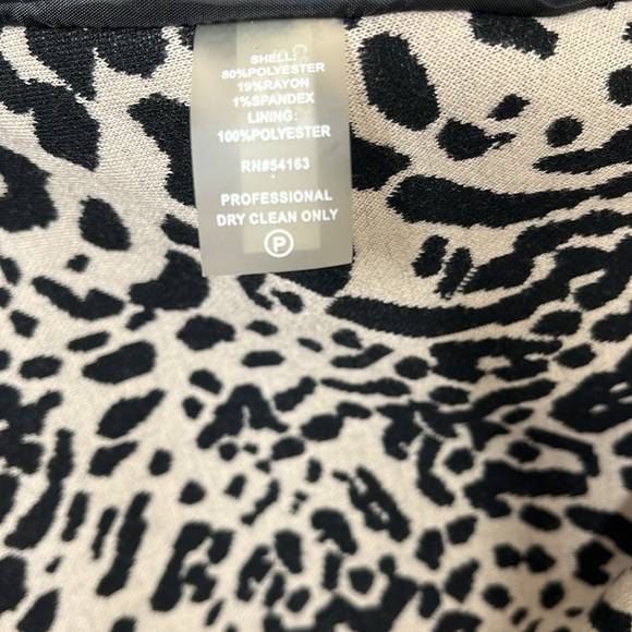 Calvin Klein Leopard Print Ruffle Open Front Jacket Women Size 6 - Picture 4 of 5
